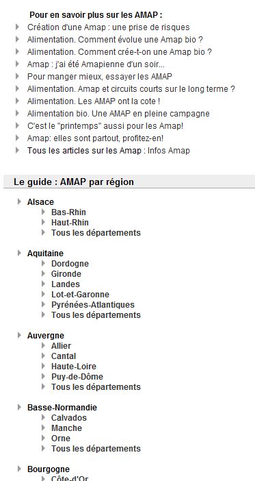 Annuaire des Amap en France